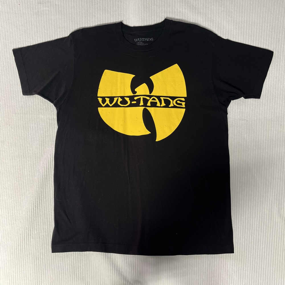 Y2K Wu-Tang Shirt Mens XL Black Yellow W Logo Graphic Tee 00s Hip Hop Music Rap